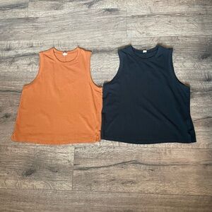 Lululemon classic fit cotton blend tanks